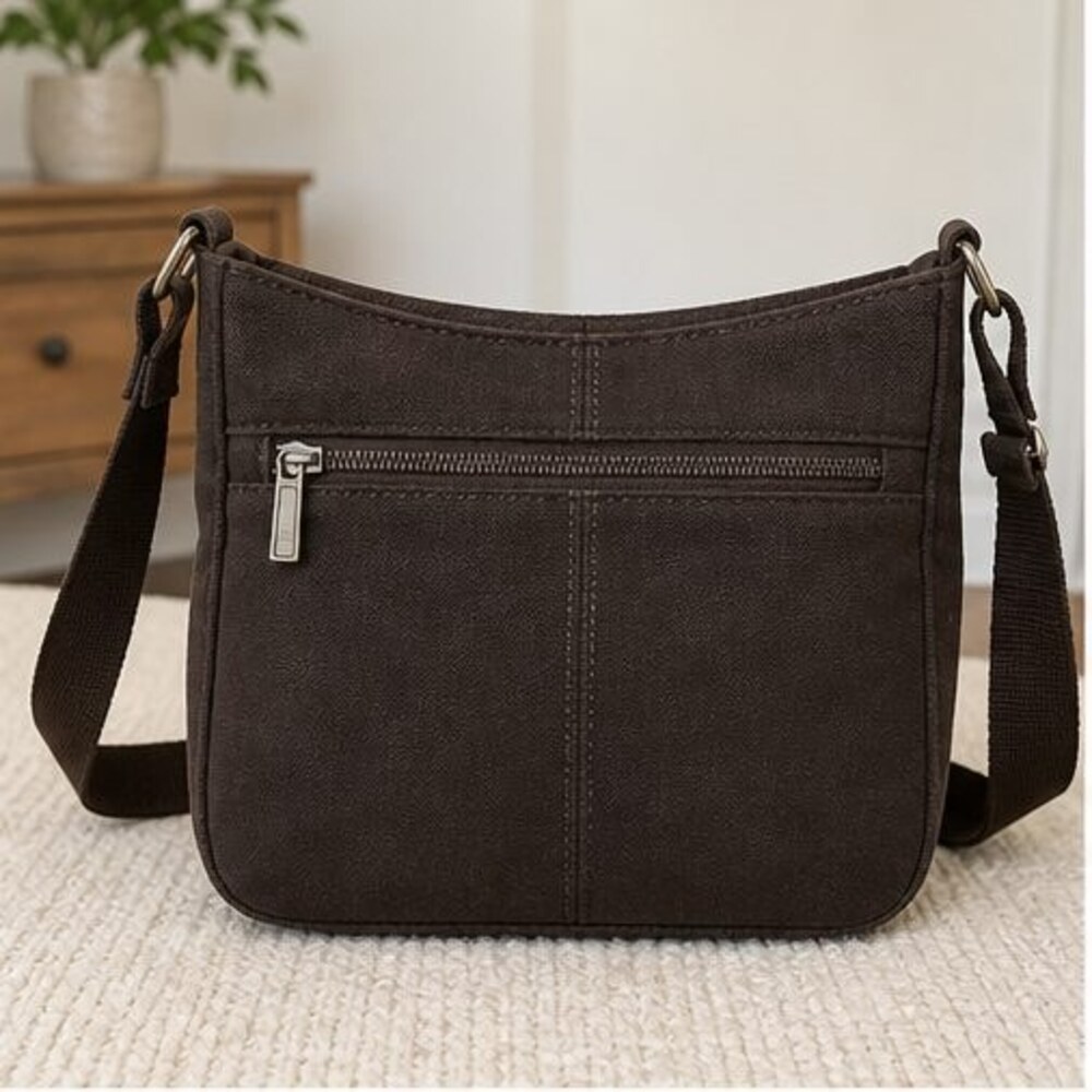 Espresso Nylon Crossbody Bag